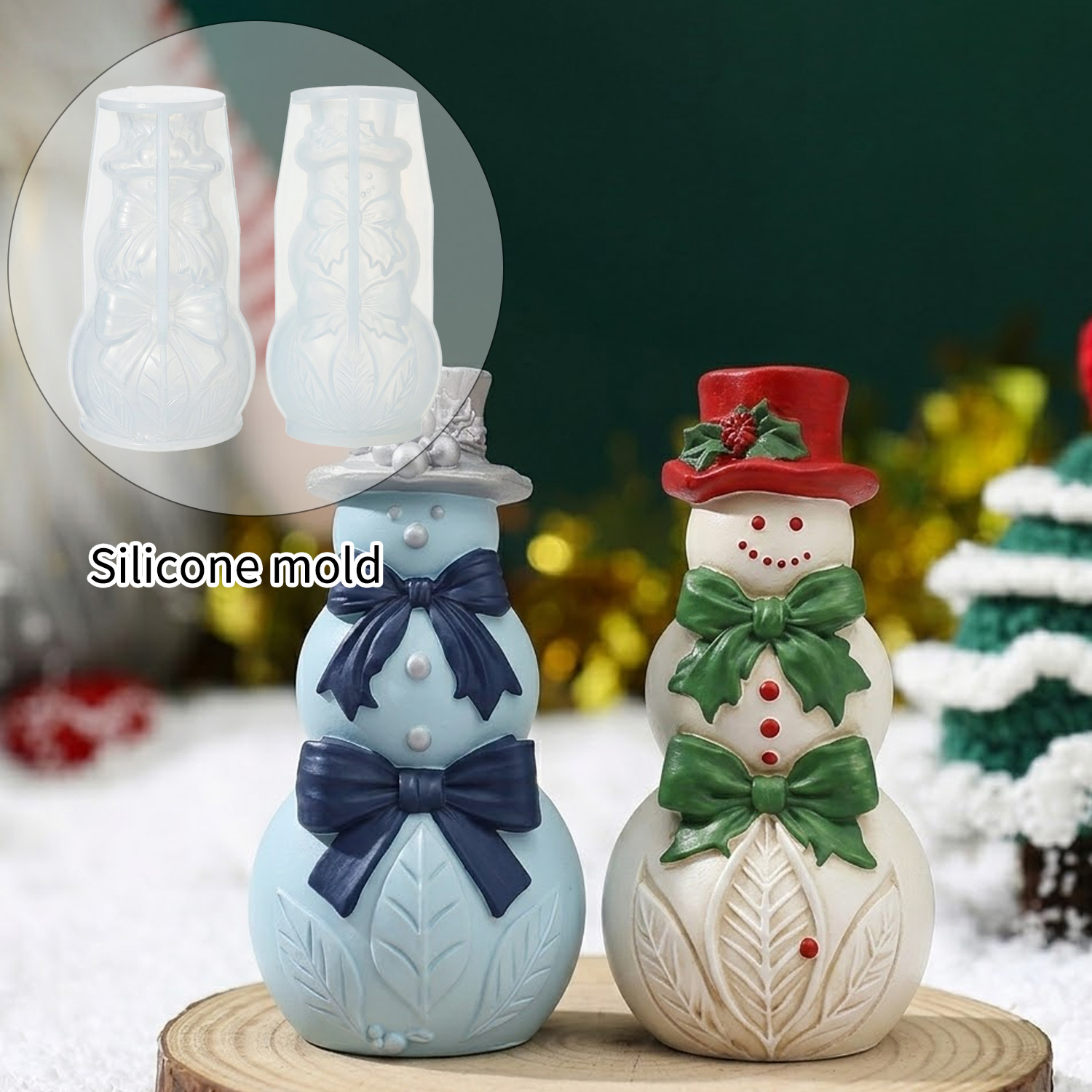 Xmas Candle Making - Forma silikonowa 3D w kształcie baletnika
