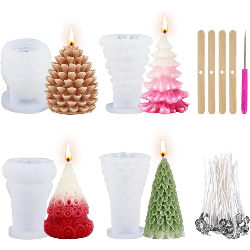 Xmas Candle Making - 【ALLOWANCE】Forma na świeczki w kształcie choinki,