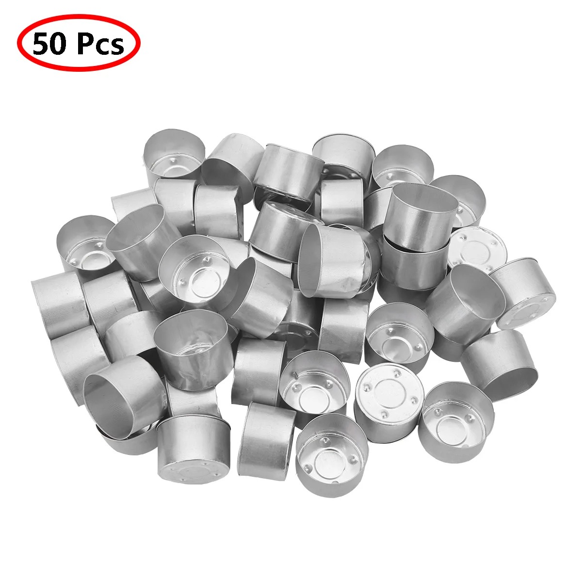 Candle Making Vessels - 50-100 szt. Okrągłe aluminiowe pojemniki na
