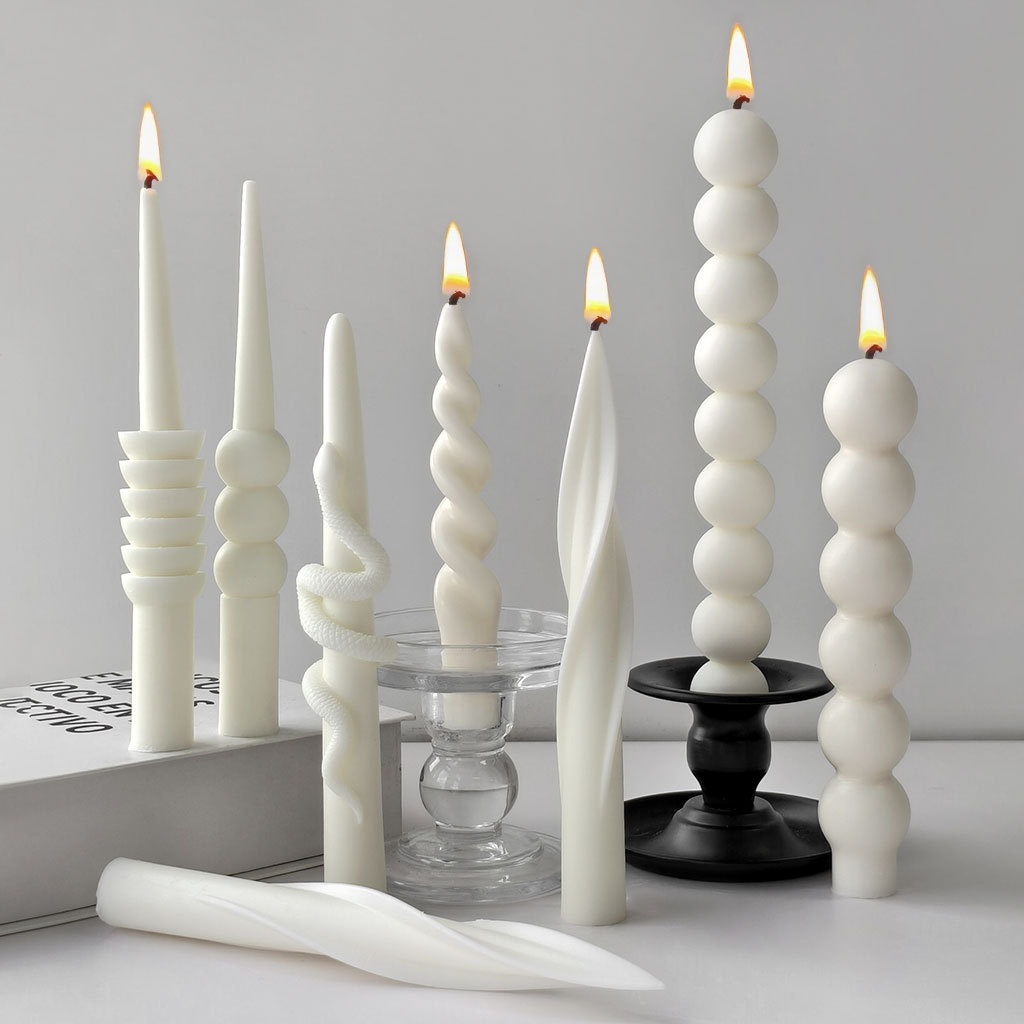 Candle Making Accessories - Forma silikonowa do świec geometrycznych, długa,