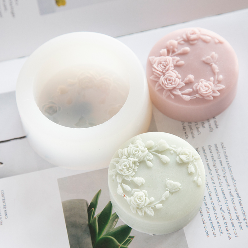 Candle Making Jelly - Okrągły kształt Kwiat róży Ręcznie robione