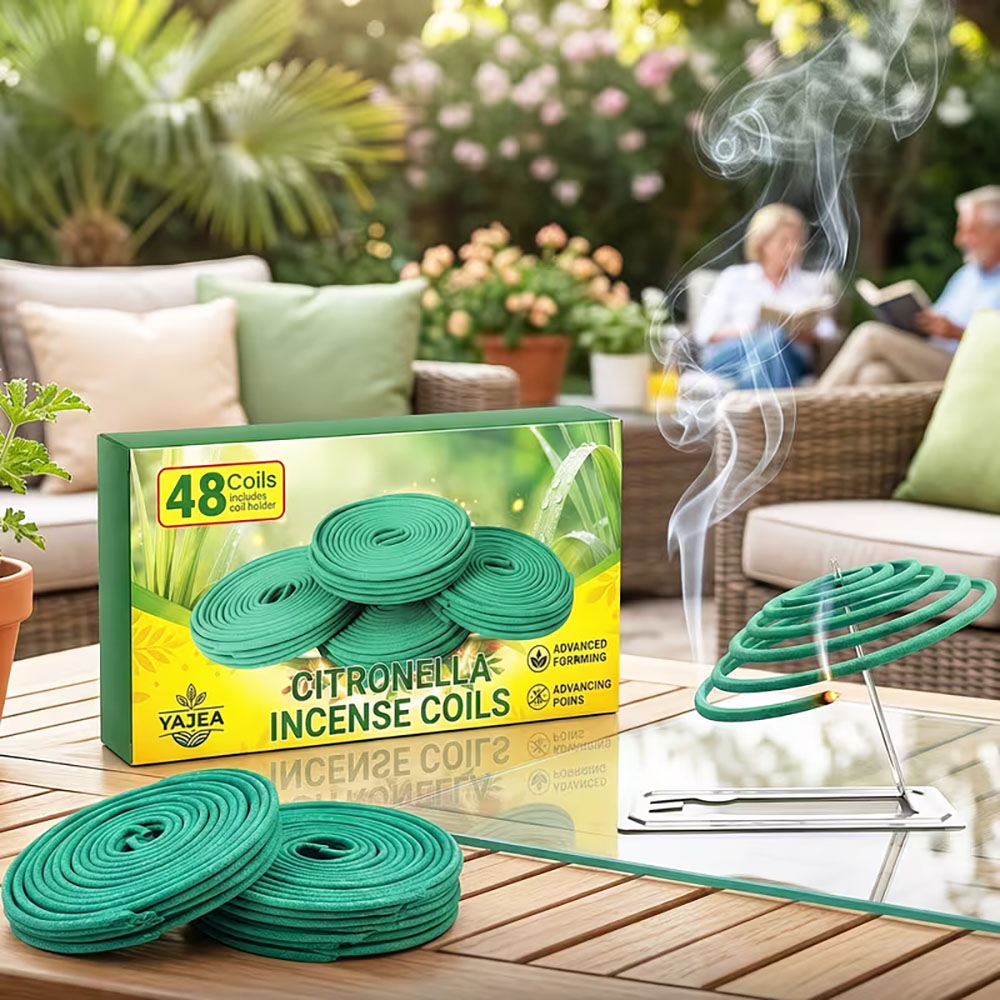Uv Inhibitor Candle - 48 Dużych spiralnych kadzideł z trawy