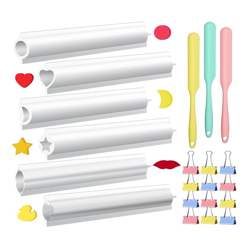 Candle Making Youtube - Lekka, 6-częściowa forma silikonowa z długimi