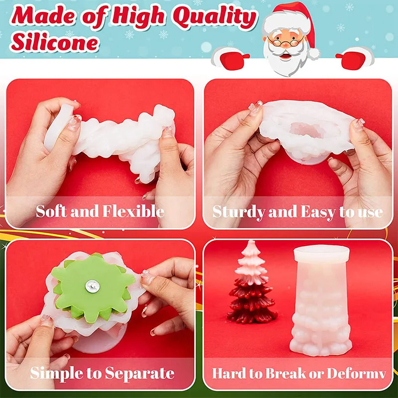 3D Tree Shaped Candle Silicone – Xmas Candle Making recenzja i cena